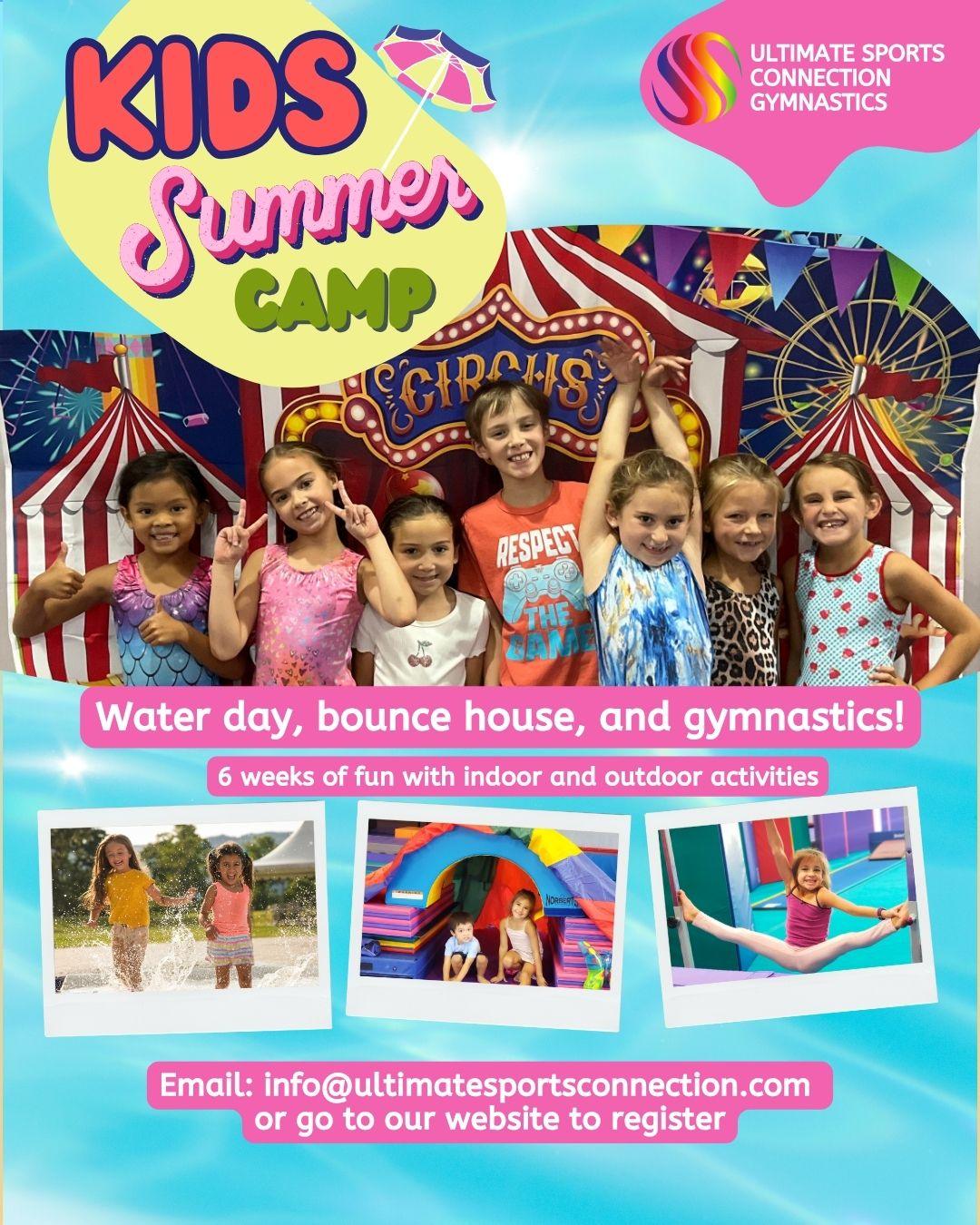 Blue Playful Kids Summer Camp Promotion Flyer