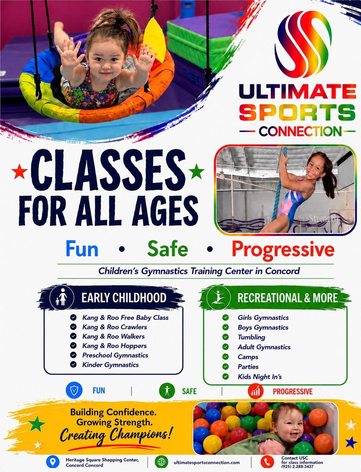 August 2026 Flyer - classes for all ages